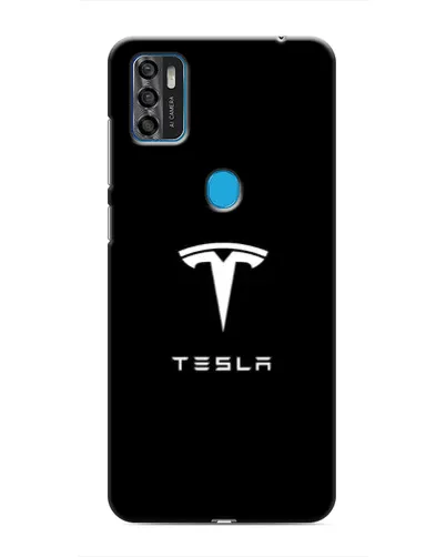 Чехол для ZTE Blade A7s 2020 с картинкой «Tesla White Logo»
