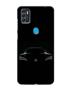 Чехол для ZTE Blade A7s 2020 с картинкой «Mercedes — силуэт авто»