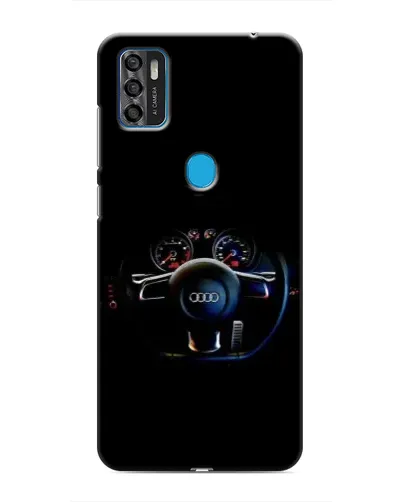Чехол для ZTE Blade A7s 2020 с картинкой «Салон Audi — руль»