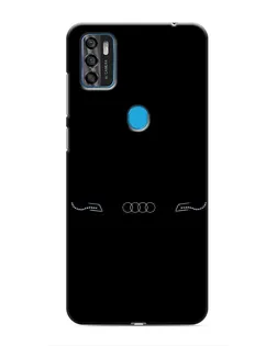 Чехол для ZTE Blade A7s 2020 с картинкой «Audi — световой подпись»