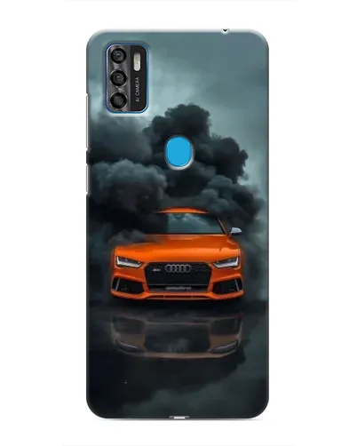 Чехол для ZTE Blade A7s 2020 с картинкой «Audi в облаках дыма»