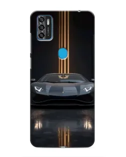 Чехол для ZTE Blade A7s 2020 с картинкой «Lamborghini золотые линии»