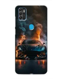 Чехол для ZTE Blade A7s 2020 с картинкой «Lamborghini дымная эстетика»