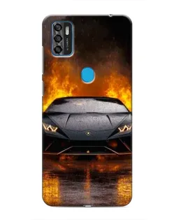 Чехол для ZTE Blade A7s 2020 с картинкой «Lamborghini в огне»