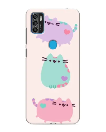 Чохол для ZTE Blade A7s 2020 з картинкою «Pusheen тріо»