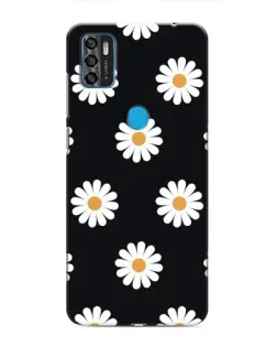 Чехол для ZTE Blade A7s 2020 с картинкой «Ромашки на черном»