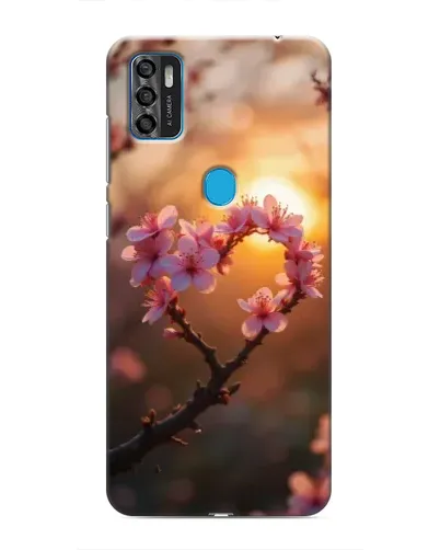 Чехол для ZTE Blade A7s 2020 с картинкой «Розовый цвет сердце на фоне заката» Чехол для ZTE Blade A7s 2020 с картинкой «Розовый цвет сердце на фоне заката»