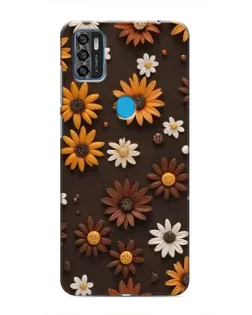 Чехол для ZTE Blade A7s 2020 с картинкой «Узор из маленьких подсолнухов»