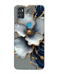 Чехол для ZTE Blade A7s 2020 с картинкой «Белый цветок и золотой флюид»