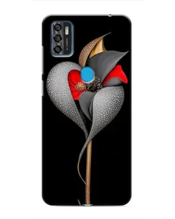 Чехол для ZTE Blade A7s 2020 с картинкой «Серебряный фантазийный цветок»