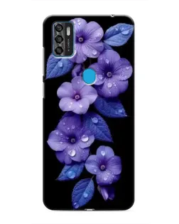 Чохол для ZTE Blade A7s 2020 з картинкою «Фіолетові квіти з росою»