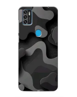 Чехол для ZTE Blade A7s 2020 с картинкой «Темный абстрактный камуфляж»