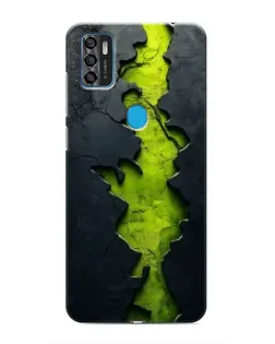 Чехол для ZTE Blade A7s 2020 с картинкой «Салатовый разлом скалы»