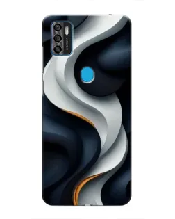 Чехол для ZTE Blade A7s 2020 с картинкой «Объемные черно-белые ленты»
