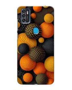 Чехол для ZTE Blade A7s 2020 с картинкой «Объемные оранжевые сферы»