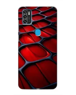 Чехол для ZTE Blade A7s 2020 с картинкой «Красная глянцевая сетка»