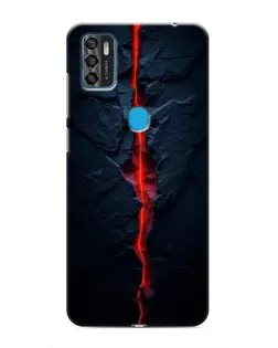 Чехол для ZTE Blade A7s 2020 с картинкой «Kрасная лавовая трещина»