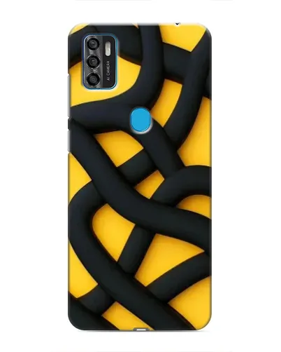 Чехол для ZTE Blade A7s 2020 с картинкой «Черное желтое переплетение» Чехол для ZTE Blade A7s 2020 с картинкой «Черное желтое переплетение»