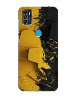 Чехол для ZTE Blade A7s 2020 с картинкой «Золотые осколки геометрии»