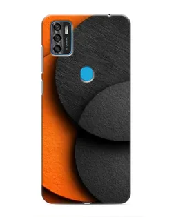 Чехол для ZTE Blade A7s 2020 с картинкой «Геометрия оранжевых кругов»
