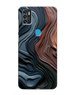 Чехол для ZTE Blade A7s 2020 с картинкой «Цветные волны каньона»