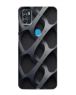 Чехол для ZTE Blade A7s 2020 с картинкой «Объемное серое плетение»