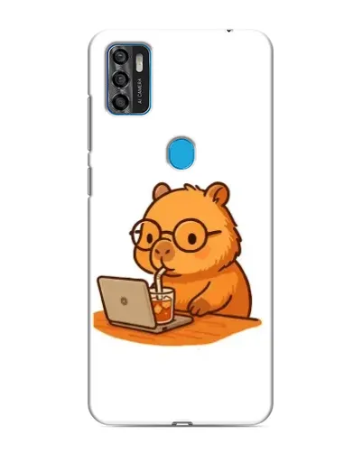 Чохол для ZTE Blade A7s 2020 з картинкою «Капібара з ноутбуком»