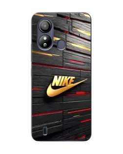 Чехол для ZTE Blade L220 с картинкой «Золотой Nike на металле»
