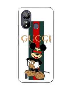Чехол для ZTE Blade L220 с картинкой «Микки Маус Gucci — полосы»