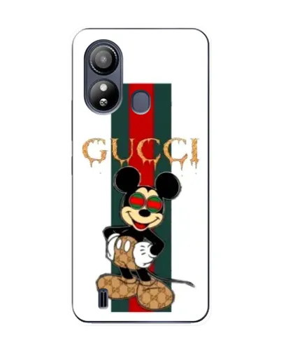 Чехол для ZTE Blade L220 с картинкой «Микки Маус Gucci — полосы»