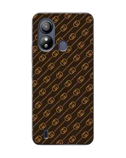 Чехол для ZTE Blade L220 с картинкой «Gucci — золотые диагонали»