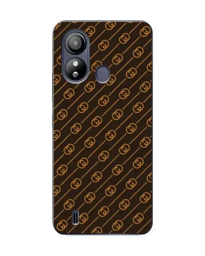 Чехол для ZTE Blade L220 с картинкой «Gucci — золотые диагонали»