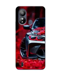 Чохол для ZTE Blade L220 з картинкою «Спортивна BMW та квіти»