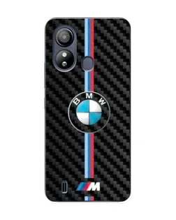 Чохол для ZTE Blade L220 з картинкою «Емблема BMW та карбон»