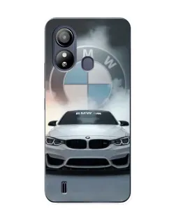 Чехол для ZTE Blade L220 с картинкой «BMW в белом дыму»