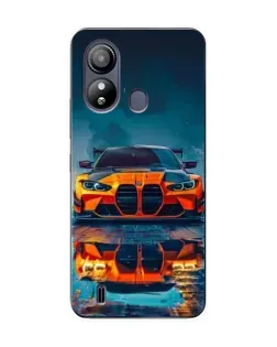 Чехол для ZTE Blade L220 с картинкой «BMW — золотая эмблема»