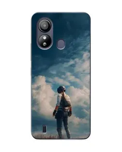 Чехол для ZTE Blade L220 с картинкой «Герой PUBG на скале»