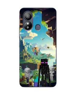 Чехол для ZTE Blade L220 с картинкой «Эндермен в лесу»