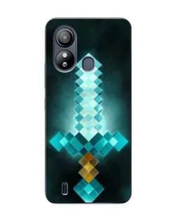 Чехол для ZTE Blade L220 с картинкой «Алмазный меч неон»