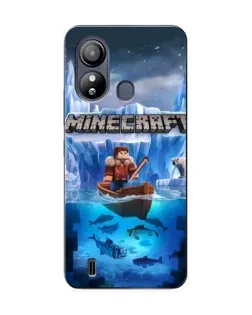 Чехол для ZTE Blade L220 с картинкой «Minecraft ледяной мир»