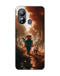 Чехол для ZTE Blade L220 с картинкой «Стив в лесу»
