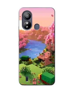 Чехол для ZTE Blade L220 с картинкой «Розовое дерево Minecraft»
