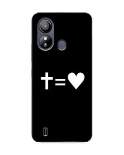 Чехол для ZTE Blade L220 с картинкой «Крест и Сердце»