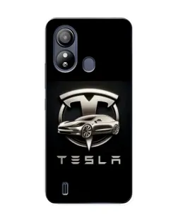Чохол для ZTE Blade L220 з картинкою «Tesla — срібне авто»