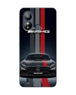 Чохол для ZTE Blade L220 з картинкою «Mercedes — білий карбон»