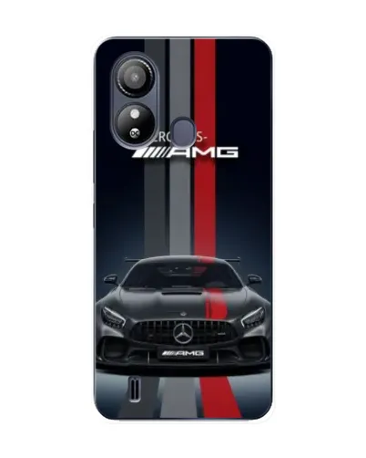 Чохол для ZTE Blade L220 з картинкою «Mercedes — білий карбон»