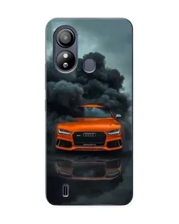 Чохол для ZTE Blade L220 з картинкою «Audi у хмарах диму»