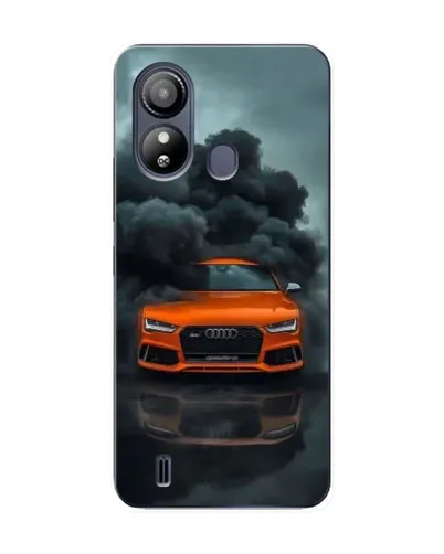 Чохол для ZTE Blade L220 з картинкою «Audi у хмарах диму»