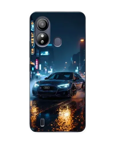 Чохол для ZTE Blade L220 з картинкою «Нічне місто та Audi»