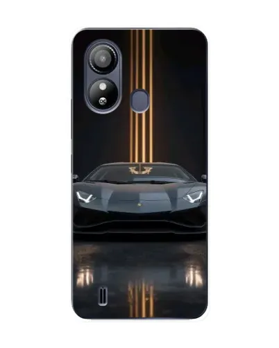 Чохол для ZTE Blade L220 з картинкою «Lamborghini золоті лінії»